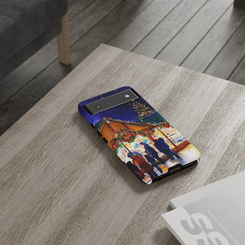 Shopping at the Christmas Market - Impact Resistant Phone Case